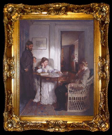 framed  Sir William Orpen The Chess Players, ta009-2